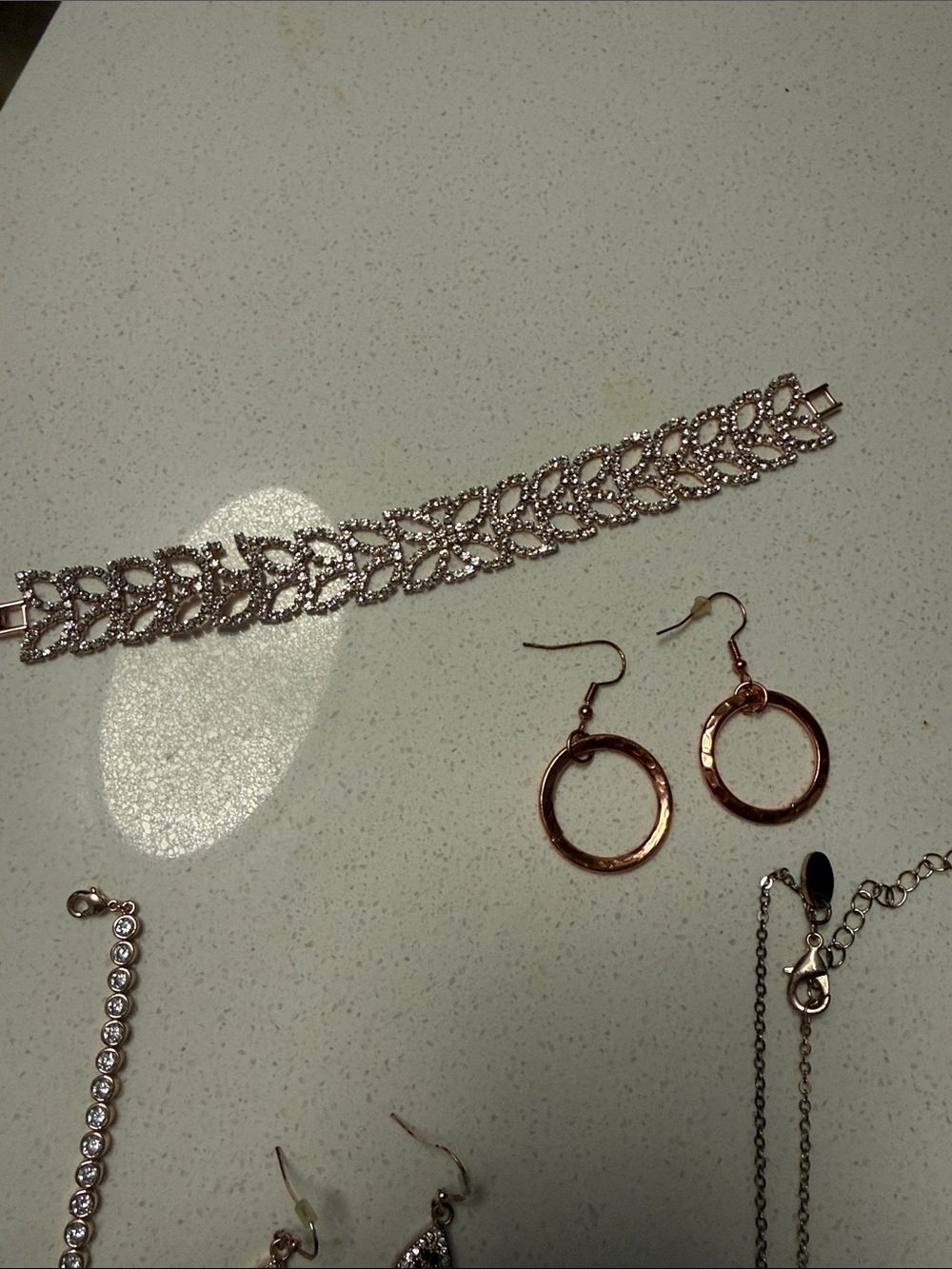 Rose gold Rhinestone Jewelry Lot - Picture 6 of 6